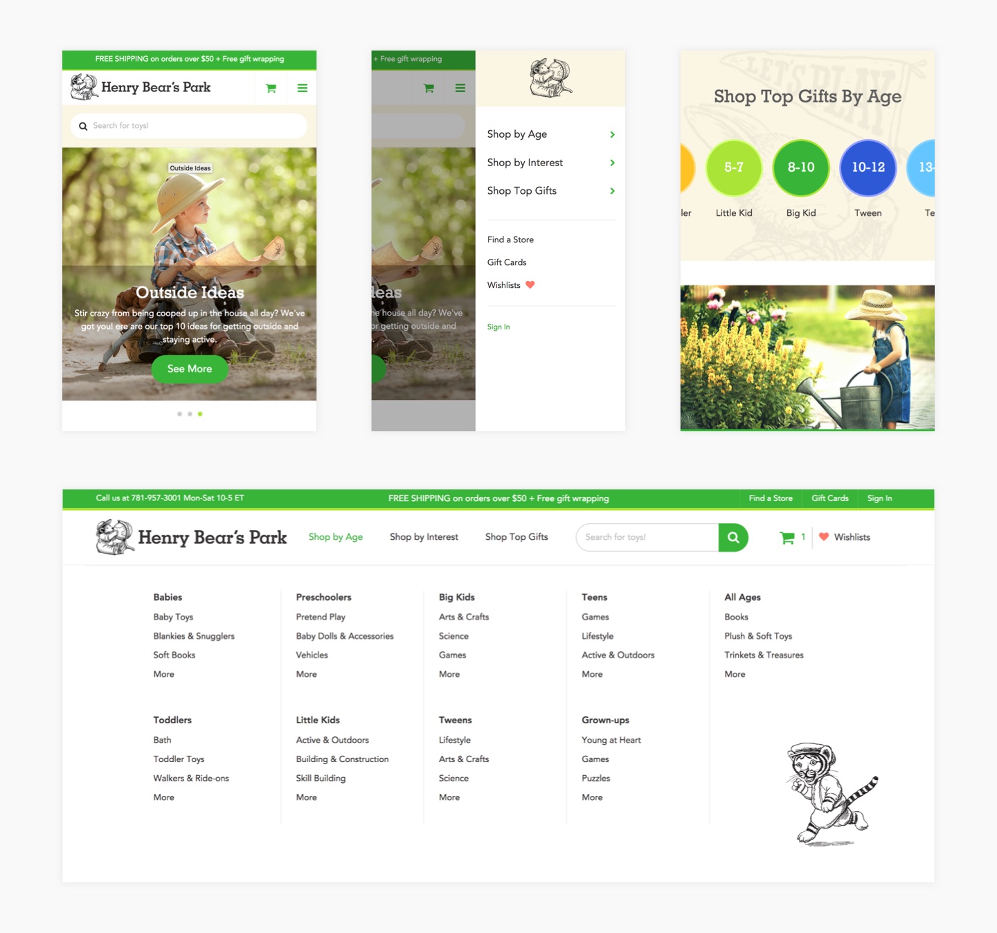 Henry Bear's Park SuiteCommerce templates