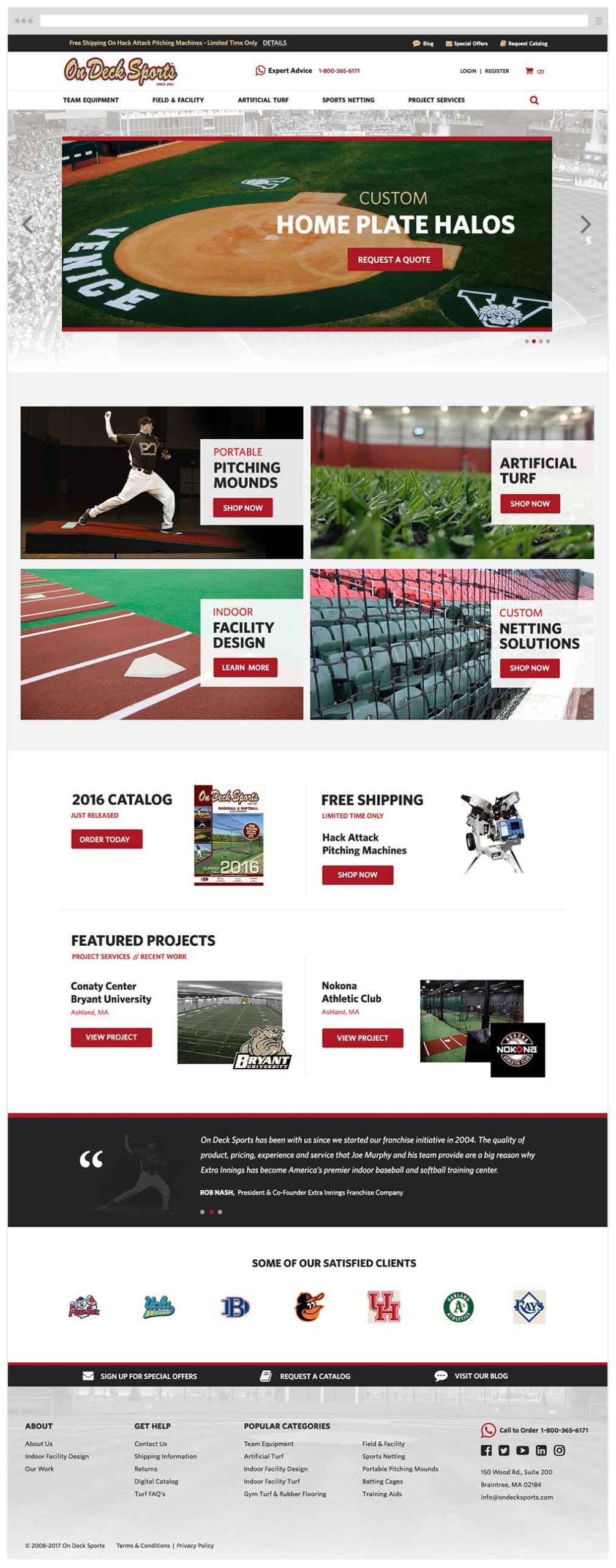 On Deck Sports SuiteCommerce home